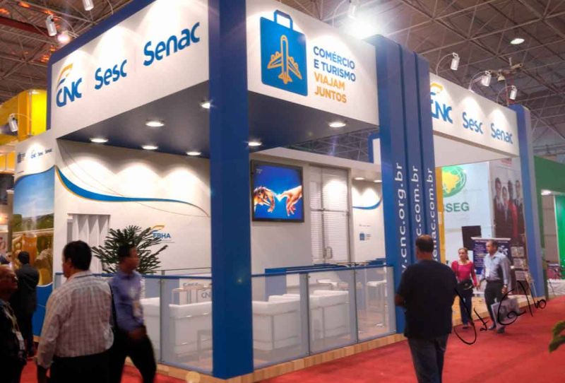 Projeto do Stand do Senai/Sesc na Equipotel