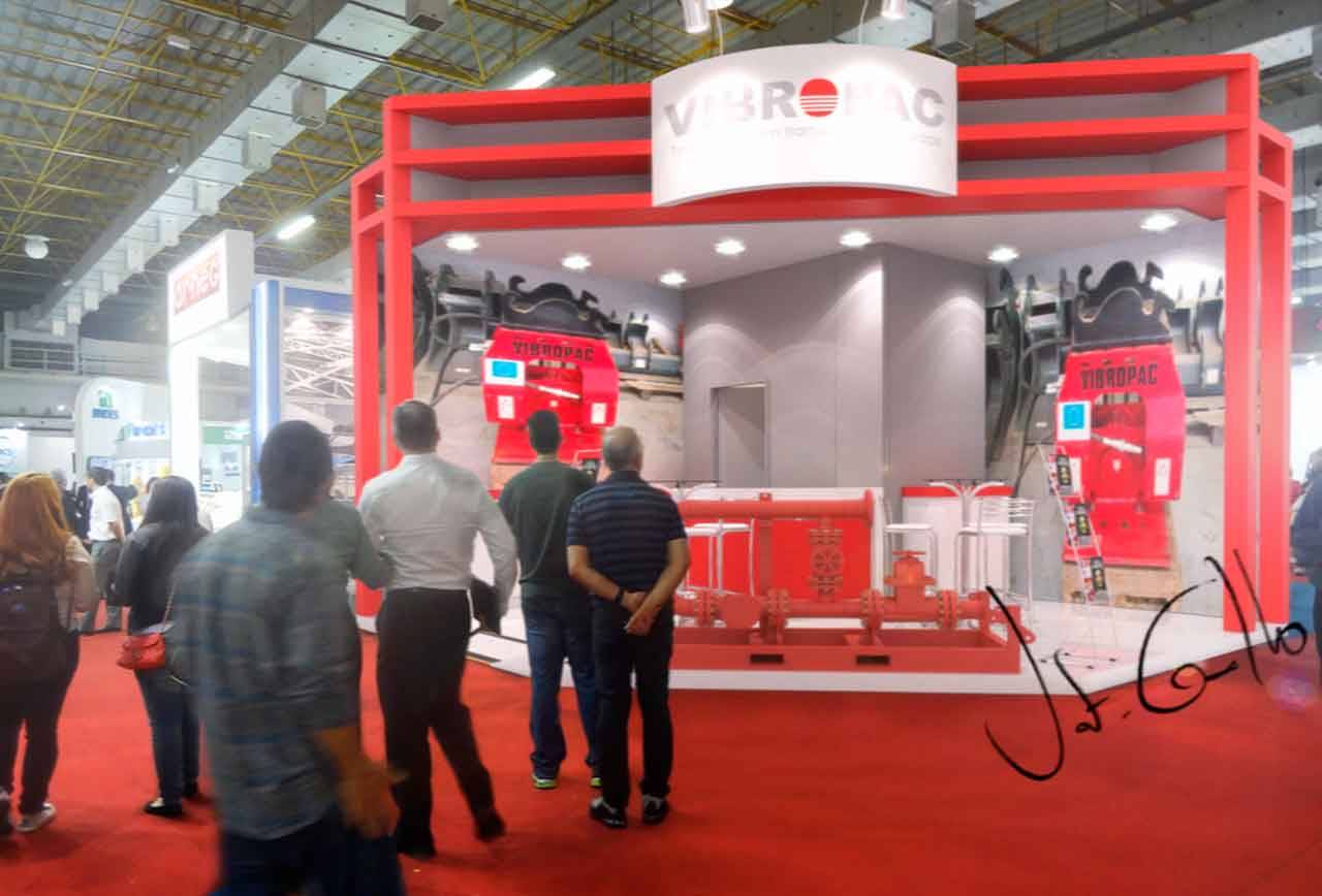 Projeto do stand da Vibropac na Rio Oil&Gas
