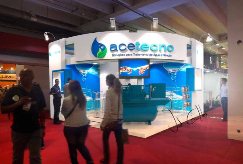 Projeto do stand da Acetecno na Fenasan