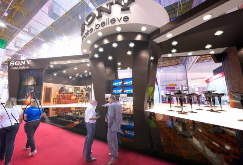 Projeto do stand da Sony na Set Expo