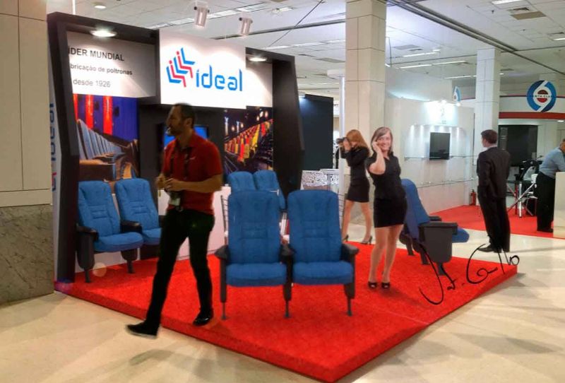 Projeto de stand da Ideal Poltronas na Expocine