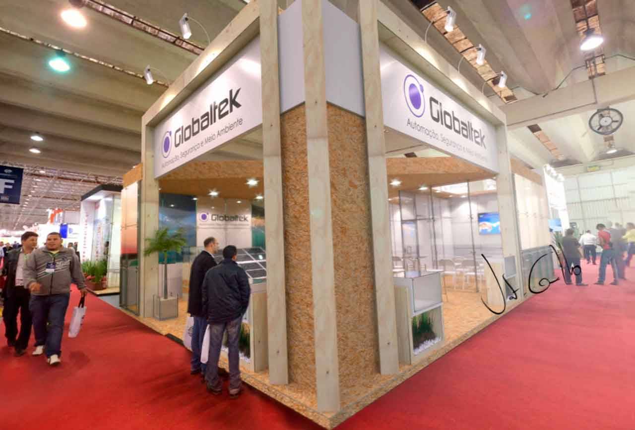Projeto do stand da Globaltek na Fisp
