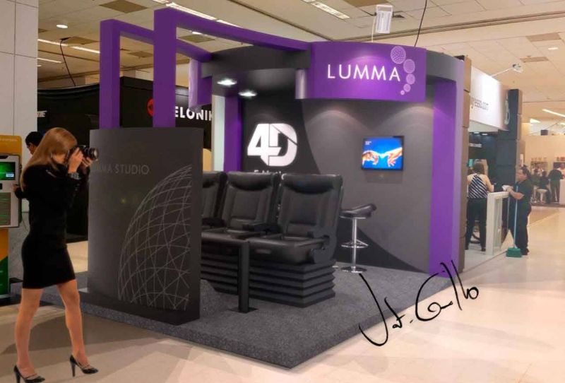 Projeto do stand da 4D Emotion na Expocine