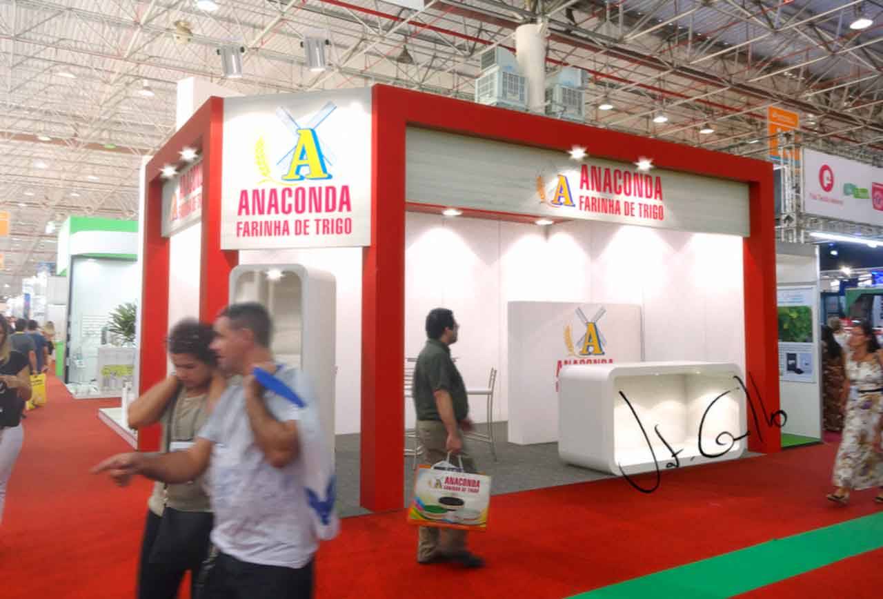 Projeto de stand da Anaconda na ExpoPizzaria