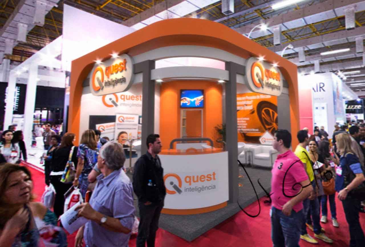 Projeto do estande da Quest Inteligência na Fenabrave
