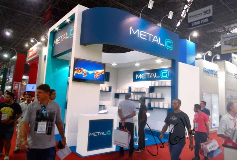 Projeto de estande da Metal G na Fispal Tecnologia