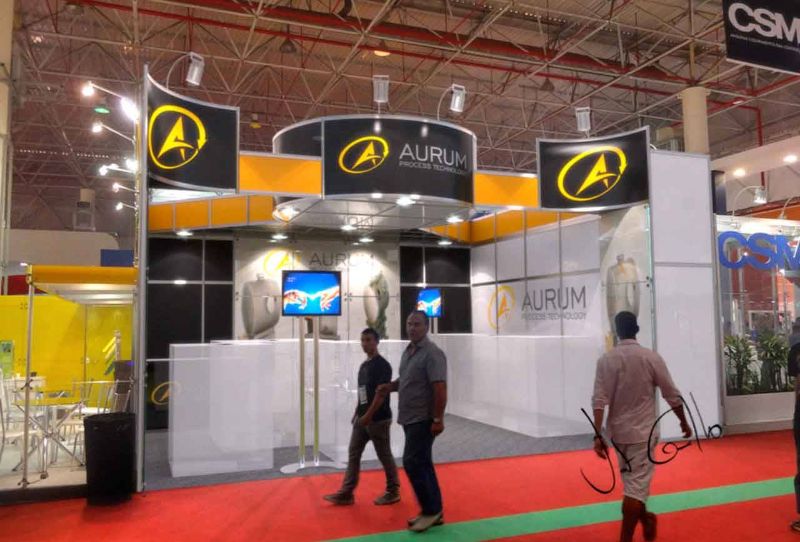 Projeto do stand da Aurum na Fispal Tecnologia