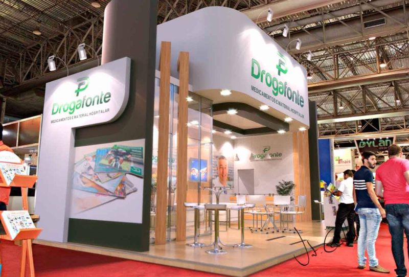 Projeto do estande da DrogaFonte na Hospitalmed