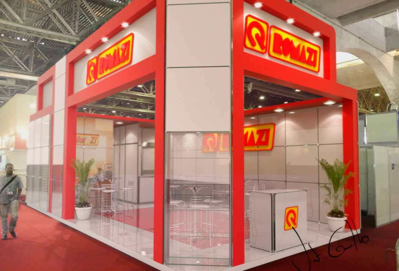 Projeto de stand da Romazi na Ficons