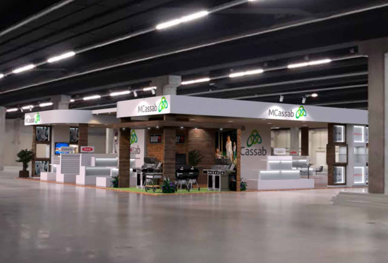 Projeto dos stand da MCassab na Abup