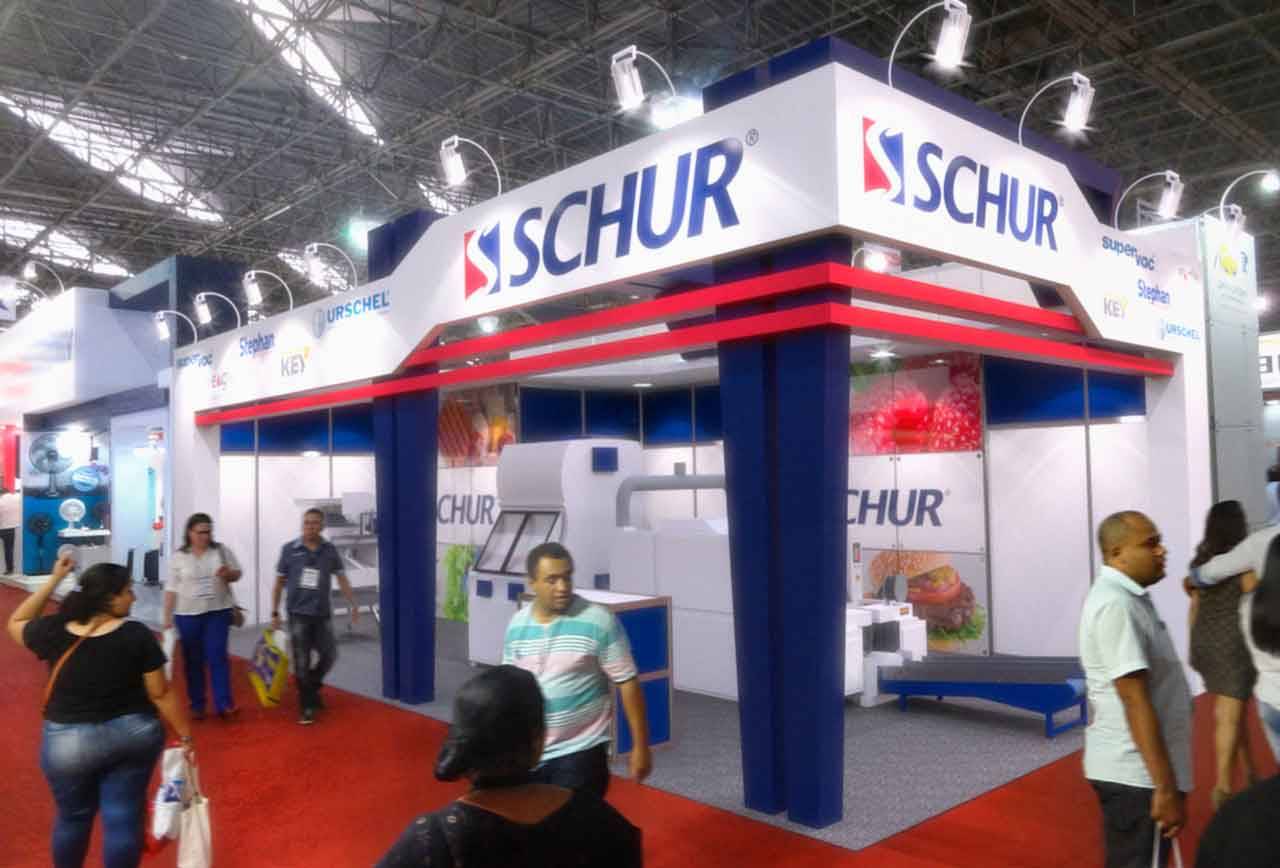 Projeto do stand da Schur na Automec