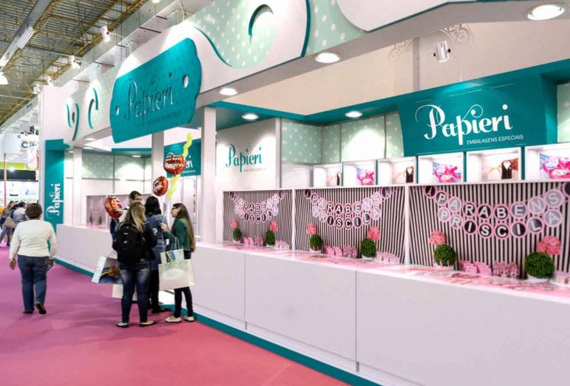 Projeto do stand da Papieri Embalagens na ExpoParques