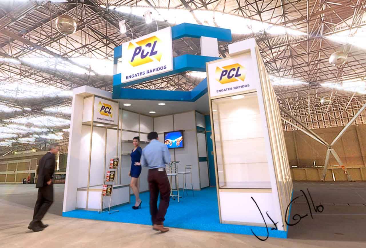 Projeto do stand da Pcl na Automec