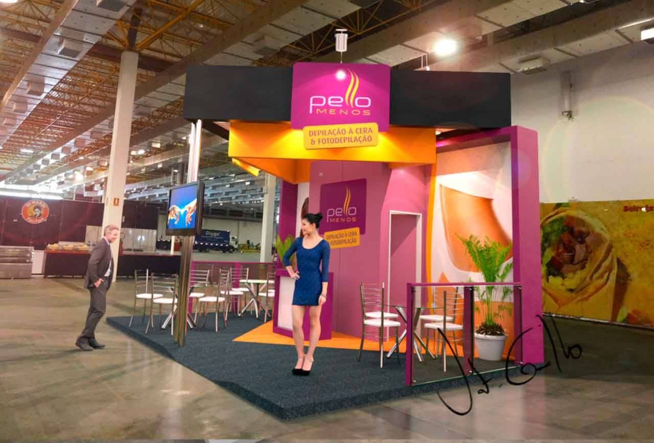 Projeto do stand da Pello Menos na Abf Franchising
